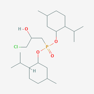 molecular formula C23H44ClO4P B15262505 Bis[5-methyl-2-(propan-2-yl)cyclohexyl] (3-chloro-2-hydroxypropyl)phosphonate 