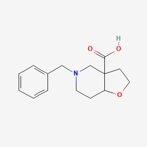 molecular formula C15H19NO3 B15262507 5-Benzyl-octahydrofuro[3,2-c]pyridine-3a-carboxylic acid 