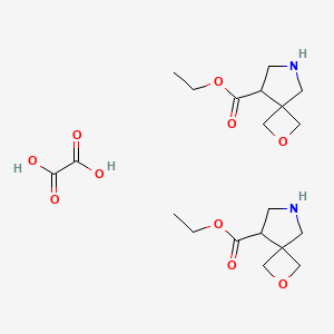 molecular formula C20H32N2O10 B15262510 Bis(ethyl2-oxa-6-azaspiro[3.4]octane-8-carboxylate),oxalicacid 