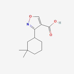 molecular formula C12H17NO3 B15262518 3-(3,3-Dimethylcyclohexyl)-1,2-oxazole-4-carboxylic acid 