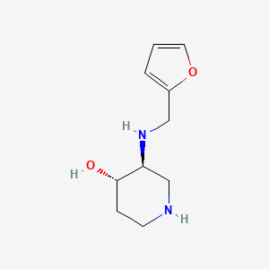 molecular formula C10H16N2O2 B15262562 (3S,4S)-3-{[(furan-2-yl)methyl]amino}piperidin-4-ol 