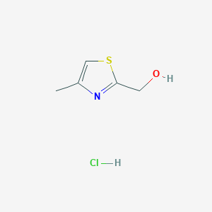 molecular formula C5H8ClNOS B1526257 (4-Methyl-1,3-thiazol-2-yl)methanol hydrochloride CAS No. 13750-64-6