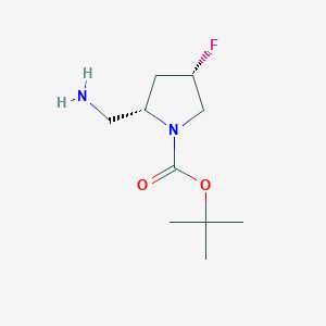 molecular formula C10H19FN2O2 B1526258 tert-butyl (2S,4S)-2-(aminomethyl)-4-fluoropyrrolidine-1-carboxylate CAS No. 1033245-12-3