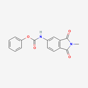 molecular formula C16H12N2O4 B15262598 phenyl N-(2-methyl-1,3-dioxo-2,3-dihydro-1H-isoindol-5-yl)carbamate 