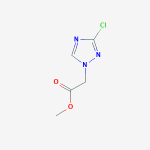 molecular formula C5H6ClN3O2 B1526260 甲基(3-氯-1H-1,2,4-三唑-1-基)乙酸酯 CAS No. 1308384-35-1