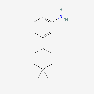 molecular formula C14H21N B15262609 3-(4,4-Dimethylcyclohexyl)aniline 