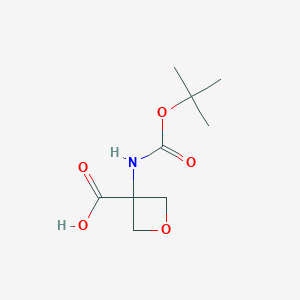 molecular formula C9H15NO5 B1526261 3-((Tert-butoxycarbonyl)amino)oxetane-3-carboxylic acid CAS No. 1159736-25-0