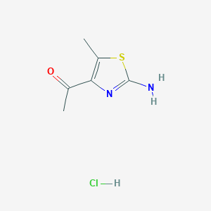 molecular formula C6H9ClN2OS B1526263 1-(2-Amino-5-methyl-1,3-thiazol-4-yl)ethanone hydrochloride CAS No. 1349708-63-9