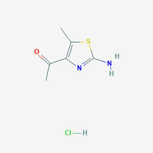 molecular formula C6H9ClN2OS B1526263 1-(2-氨基-5-甲基噻唑-4-基)乙酮盐酸盐 CAS No. 1349708-63-9
