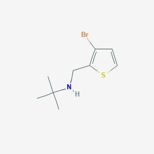 molecular formula C9H14BrNS B15262674 [(3-Bromothiophen-2-yl)methyl](tert-butyl)amine 