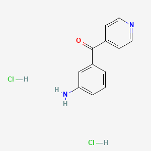 molecular formula C12H12Cl2N2O B1526270 (3-Aminophenyl)(pyridin-4-yl)methanone dihydrochloride CAS No. 1332529-34-6