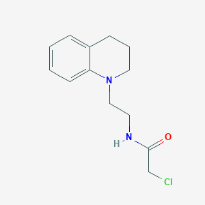 molecular formula C13H17ClN2O B15262703 2-chloro-N-[2-(1,2,3,4-tetrahydroquinolin-1-yl)ethyl]acetamide 