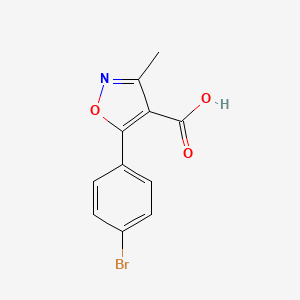 molecular formula C11H8BrNO3 B1526271 5-(4-Bromophenyl)-3-methylisoxazole-4-carboxylic acid CAS No. 91182-60-4