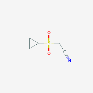 molecular formula C5H7NO2S B1526272 Cyclopropanesulfonyl-acetonitrile CAS No. 1349716-02-4