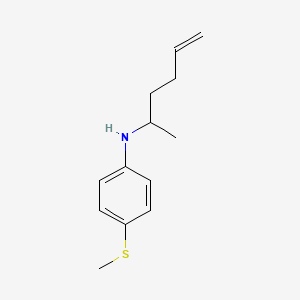 molecular formula C13H19NS B15262723 N-(Hex-5-en-2-yl)-4-(methylsulfanyl)aniline 