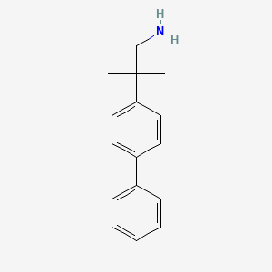 molecular formula C16H19N B1526275 2-Methyl-2-(4-phenylphenyl)propan-1-amine CAS No. 1225534-81-5
