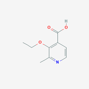 molecular formula C9H11NO3 B15262761 3-Ethoxy-2-methylpyridine-4-carboxylic acid 