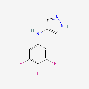 molecular formula C9H6F3N3 B15262770 N-(3,4,5-Trifluorophenyl)-1H-pyrazol-4-amine 