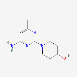 molecular formula C10H16N4O B1526278 1-(4-Amino-6-methylpyrimidin-2-yl)piperidin-4-ol CAS No. 1333960-60-3