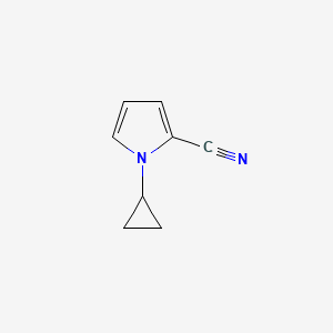 molecular formula C8H8N2 B1526281 1-cyclopropyl-1H-pyrrole-2-carbonitrile CAS No. 1308384-55-5