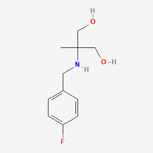 molecular formula C11H16FNO2 B15262847 2-{[(4-Fluorophenyl)methyl]amino}-2-methylpropane-1,3-diol 