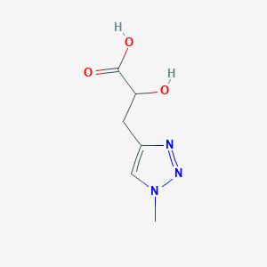 molecular formula C6H9N3O3 B15262861 2-hydroxy-3-(1-methyl-1H-1,2,3-triazol-4-yl)propanoic acid 