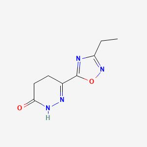 molecular formula C8H10N4O2 B1526297 6-(3-Ethyl-1,2,4-oxadiazol-5-yl)-2,3,4,5-tetrahydropyridazin-3-one CAS No. 1338682-76-0
