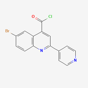 6-Bromo-2-pyridin-4-ylquinoline-4-carbonyl chloride hydrochloride