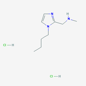 molecular formula C9H19Cl2N3 B1526299 [(1-丁基-1H-咪唑-2-基)甲基]甲胺二盐酸盐 CAS No. 886494-10-6