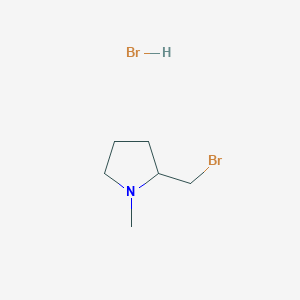 molecular formula C6H13Br2N B1526301 2-(Bromomethyl)-1-methylpyrrolidine hydrobromide CAS No. 13617-00-0