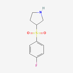 molecular formula C10H12FNO2S B15263017 3-(4-Fluorobenzenesulfonyl)pyrrolidine 
