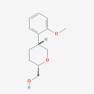 molecular formula C13H18O3 B15263061 [(2S,5R)-5-(2-Methoxyphenyl)oxan-2-yl]methanol 