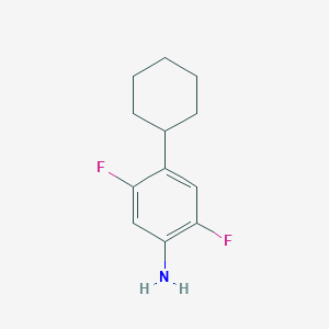 molecular formula C12H15F2N B15263093 4-Cyclohexyl-2,5-difluoroaniline 