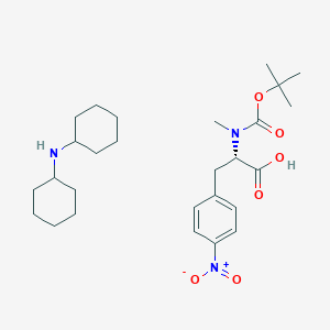 molecular formula C27H43N3O6 B1526310 N-cyclohexylcyclohexanamine;(2S)-2-[methyl-[(2-methylpropan-2-yl)oxycarbonyl]amino]-3-(4-nitrophenyl)propanoic acid CAS No. 201420-91-9