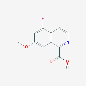 molecular formula C11H8FNO3 B15263122 5-Fluoro-7-methoxyisoquinoline-1-carboxylic acid 