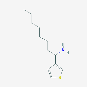 molecular formula C12H21NS B15263154 1-(Thiophen-3-YL)octan-1-amine 