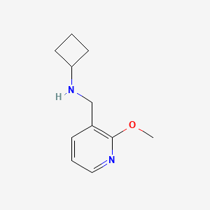 molecular formula C11H16N2O B15263161 N-[(2-methoxypyridin-3-yl)methyl]cyclobutanamine 