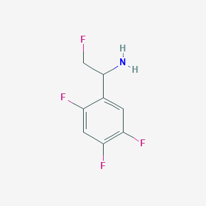 molecular formula C8H7F4N B15263314 2-Fluoro-1-(2,4,5-trifluorophenyl)ethan-1-amine 