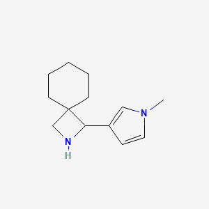 molecular formula C13H20N2 B15263331 1-(1-Methyl-1H-pyrrol-3-yl)-2-azaspiro[3.5]nonane 
