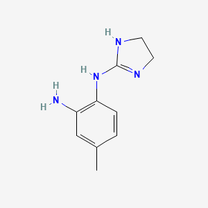 molecular formula C10H14N4 B15263411 N1-(4,5-Dihydro-1H-imidazol-2-yl)-4-methylbenzene-1,2-diamine 