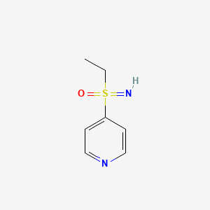 molecular formula C7H10N2OS B15263611 Ethyl(imino)(pyridin-4-yl)-lambda6-sulfanone 