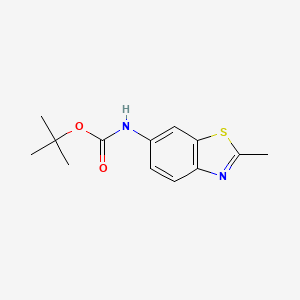 molecular formula C13H16N2O2S B1526374 tert-butyl N-(2-methyl-1,3-benzothiazol-6-yl)carbamate CAS No. 869096-35-5