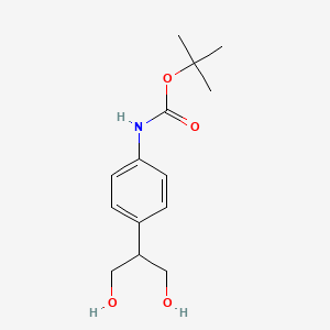 molecular formula C14H21NO4 B1526375 2-(4-Boc-amino-phenyl)-1,3-propanediol CAS No. 954124-35-7