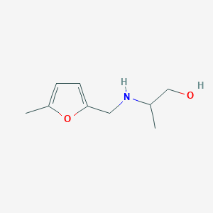 molecular formula C9H15NO2 B15263849 2-{[(5-Methylfuran-2-yl)methyl]amino}propan-1-ol 