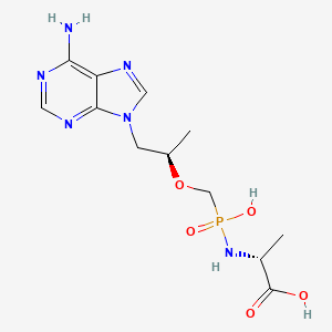 N-[[[(1r)-2-(6-amino-9h-purin-9-yl)-1-methylethoxy]methyl]hydroxyphosphinyl]-d-alanine