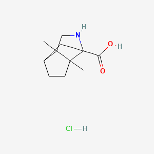 molecular formula C11H18ClNO2 B15263909 6,7-Dimethyl-4-azatricyclo[4.3.0.0,3,7]nonane-3-carboxylic acid hydrochloride 