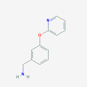 molecular formula C12H12N2O B15263916 [3-(Pyridin-2-yloxy)benzyl]amine 