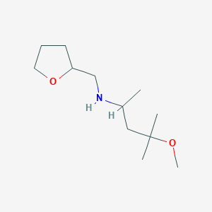 molecular formula C12H25NO2 B15263948 (4-Methoxy-4-methylpentan-2-yl)(oxolan-2-ylmethyl)amine 