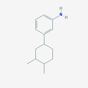 molecular formula C14H21N B15263999 3-(3,4-Dimethylcyclohexyl)aniline 