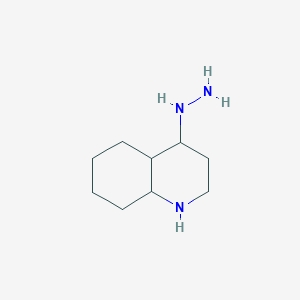 molecular formula C9H19N3 B15264015 4-Hydrazinyl-decahydroquinoline 
